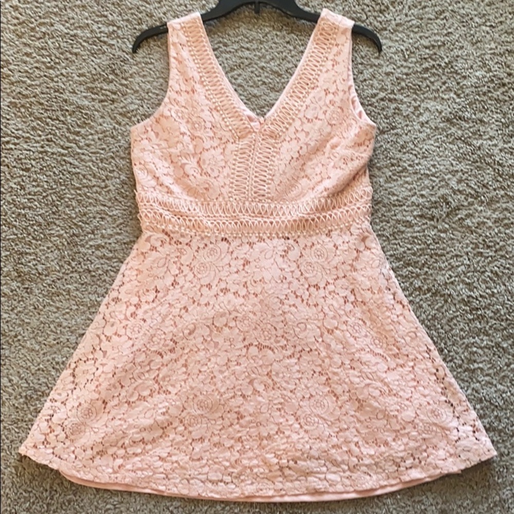 Lacy pink summer dress